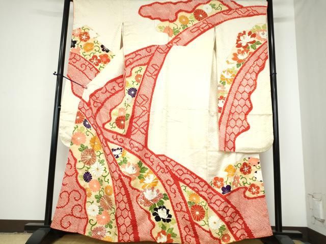 平和屋着物□豪華振袖 駒刺繍 絞り 牡丹吉祥花文 金彩 やまと誂