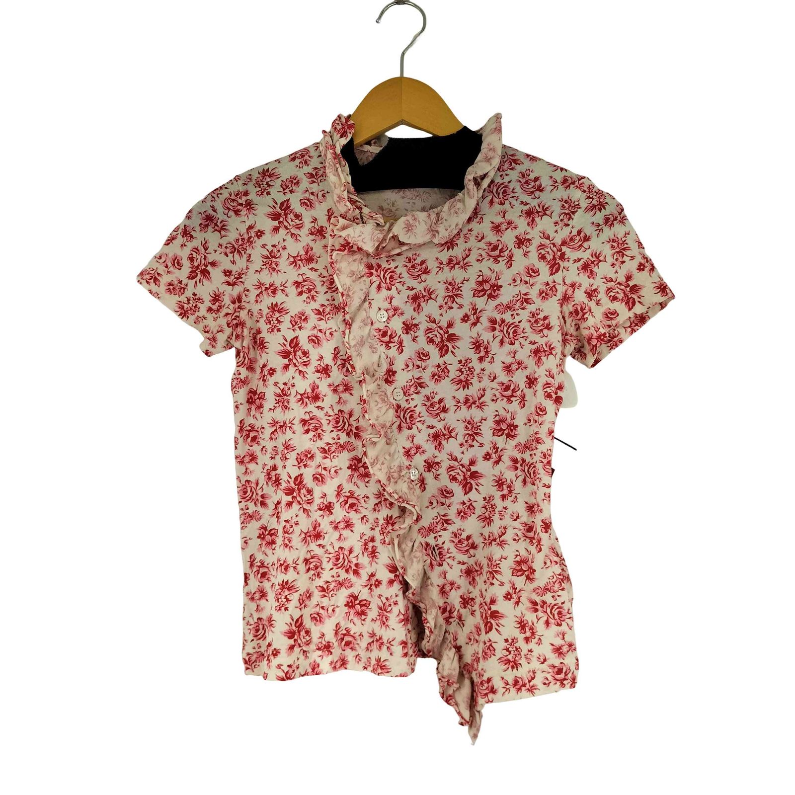 トリココムデギャルソン tricot COMME des GARCONS フリル花柄 S|S ブラウス レディース 表記無