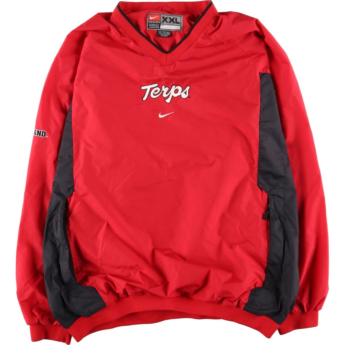 古着 00年代 ナイキ NIKE TEAM Vネック ナイロンプルオーバー メンズXXL/eaa440293