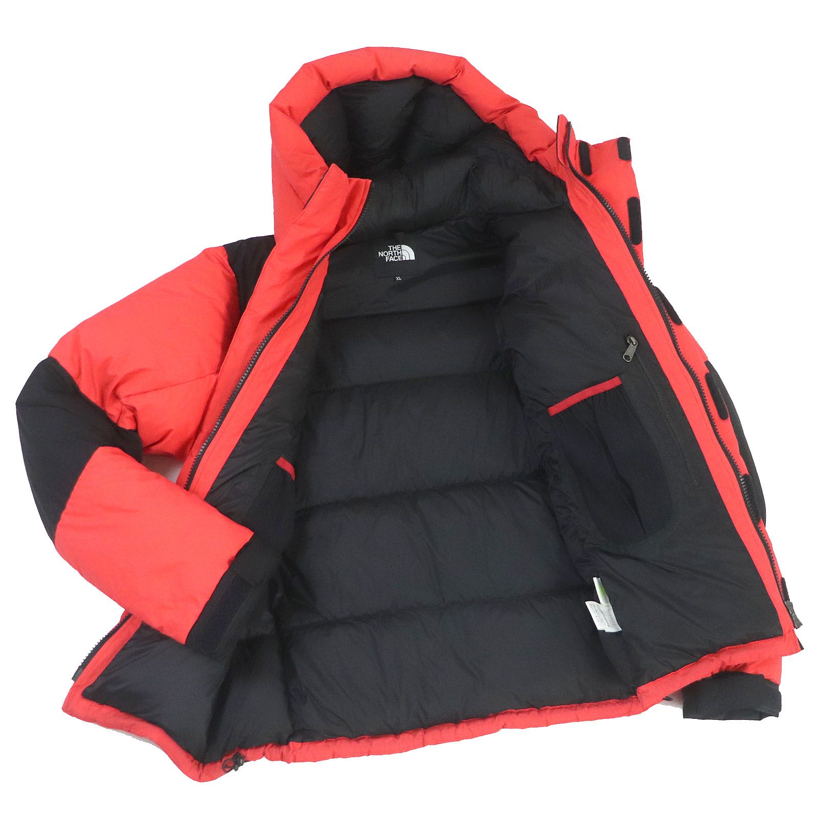 極美品 THE NORTH FACE ザ・ノースフェイス ND92240 Baltro Light Jacket GORE-TEX フーデッド Wzip ダウンジャケット レッド XL イタリア製 正規品 メンズ