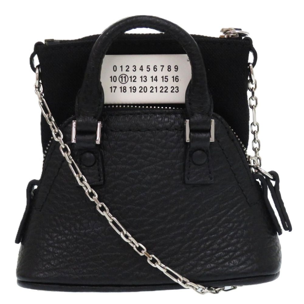 メゾン マルジェラ 5AC BABY ICチップ レザー ブラック 0721 黒 ショルダーバッグ Maison Margiela