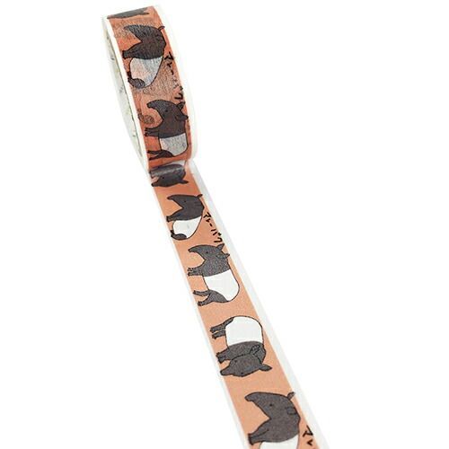 まとめ シール堂 マスキングテープ 絶滅危惧種マスキングテープ マレーバク ks-mt-10358 ×25セット