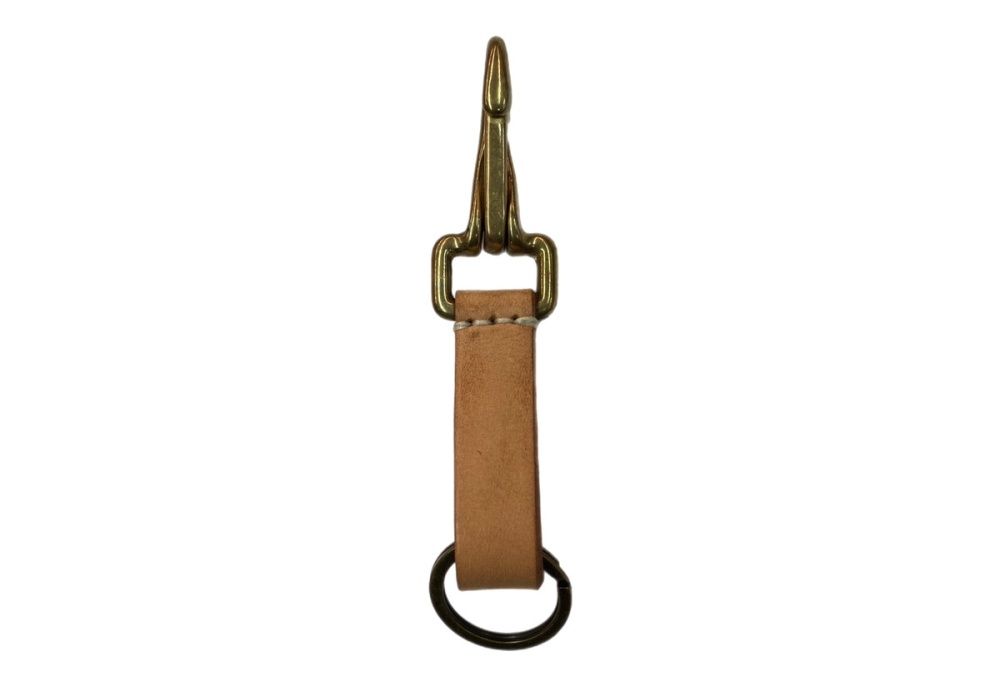 ダブルアールエル　アメリカ製　レザーキーホルダー ブレーデッド レザー キー フォブ（キーホルダー）｜RRL（ダブル