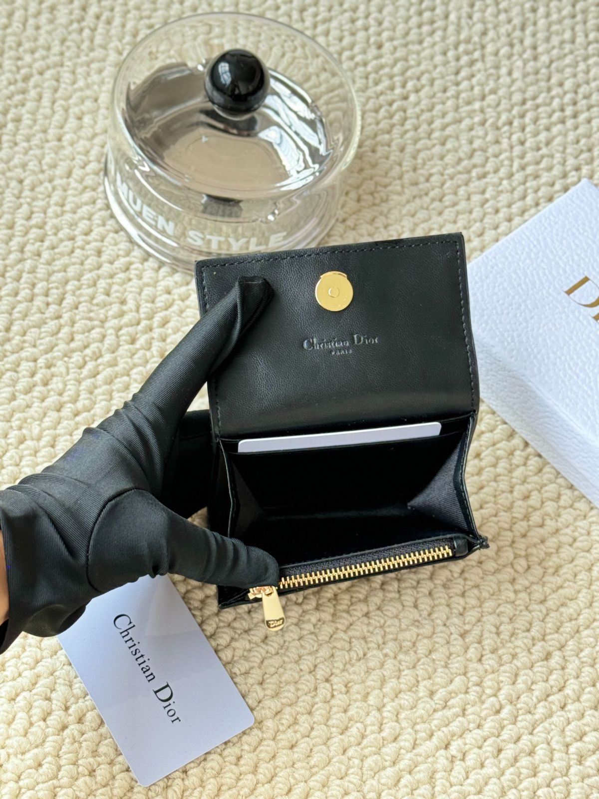 今日特価】My Dior Glycine ウォレット, ラズベリーピンク, 藤の