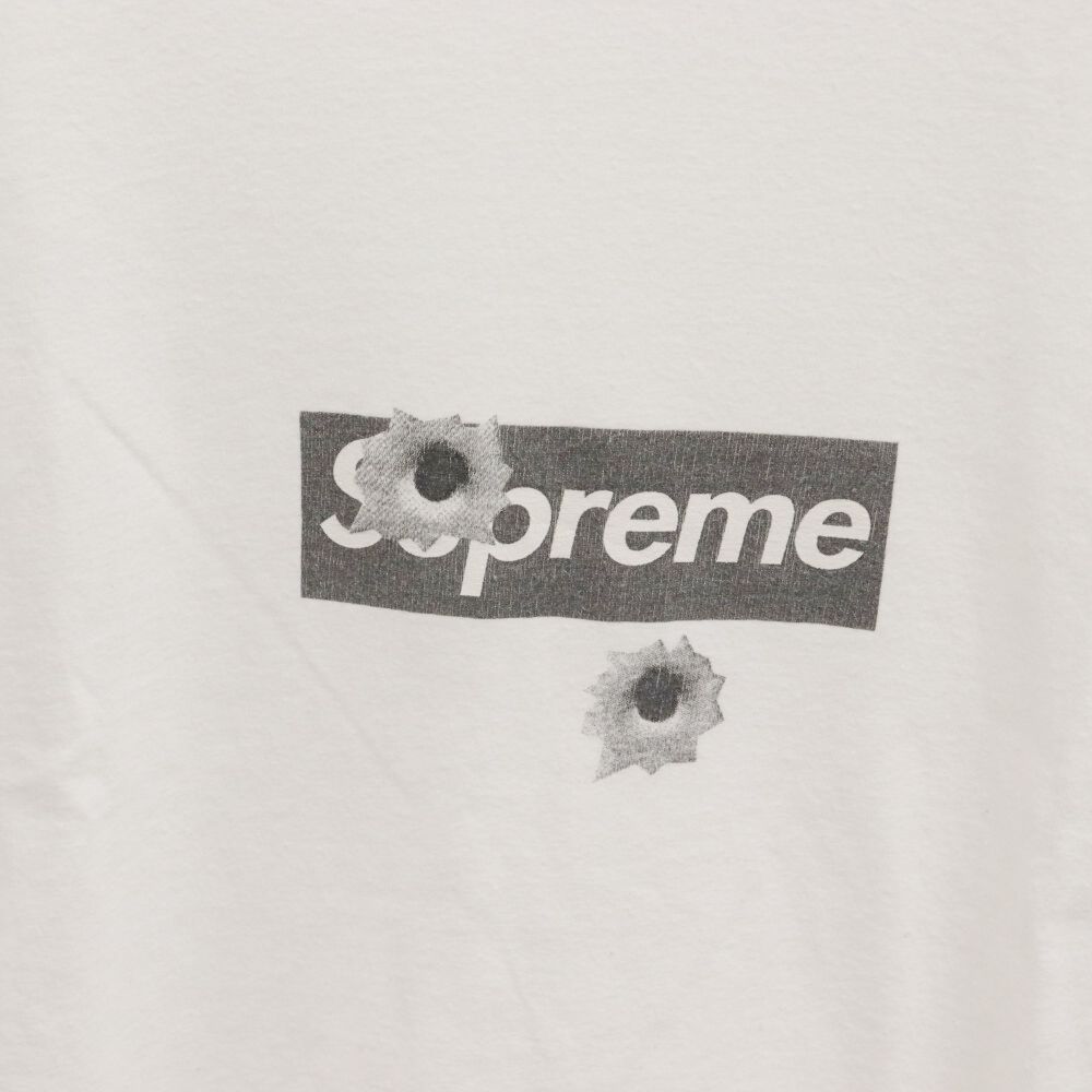 SUPREME (シュプリーム) 12AW Bullet Box Logo Tee 渋谷店オープン記念 バレット ボックスロゴ半袖Tシャツ ホワイト  - メルカリ