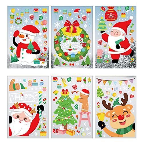 ウォールステッカー W566 ごつく クリスマス サンタ ルドルフ DIY 窓シール