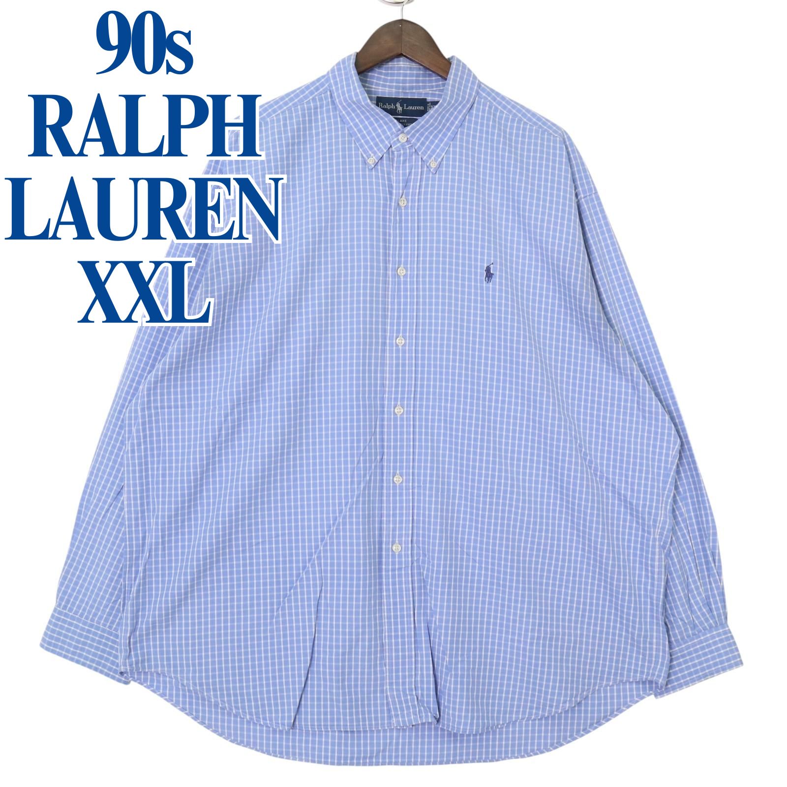 【90s 古着】ポロ ラルフローレン チェック柄 シャツ マルチカラー XXL 古着 90s Ralph Lauren 「GREGGOR」 マルチ チェック ポケット付
