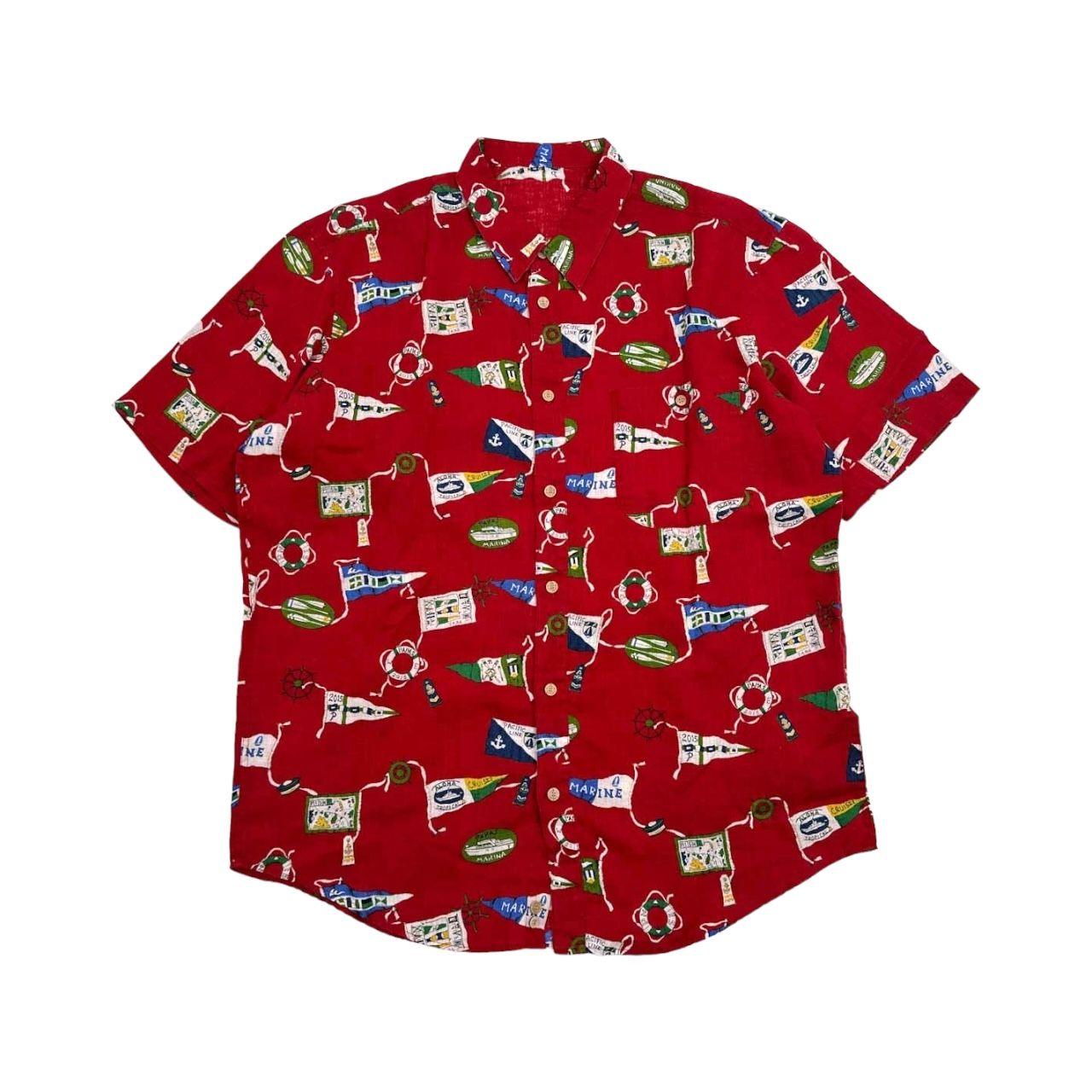 パパス メンズシャツ Lサイズ 麻100% 美品.4万円) papas パパス 長袖シャツ