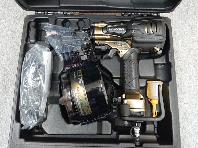 【安心の正規品】 ♥品 ハイコーキ 90mm 高圧ロール釘打機 NV90HR2 S パワー切替機構付 ハイゴールド ケース付