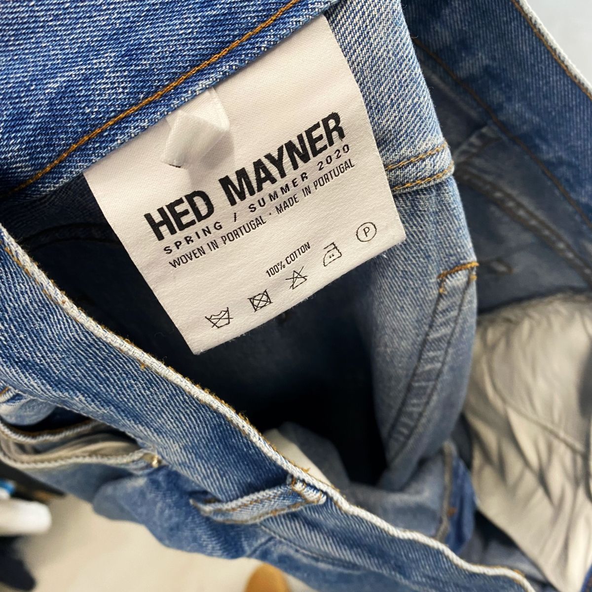 HED MAYNER ヘドメイナー 20SS PLEATED DENIM デニムパンツ SIZE M 