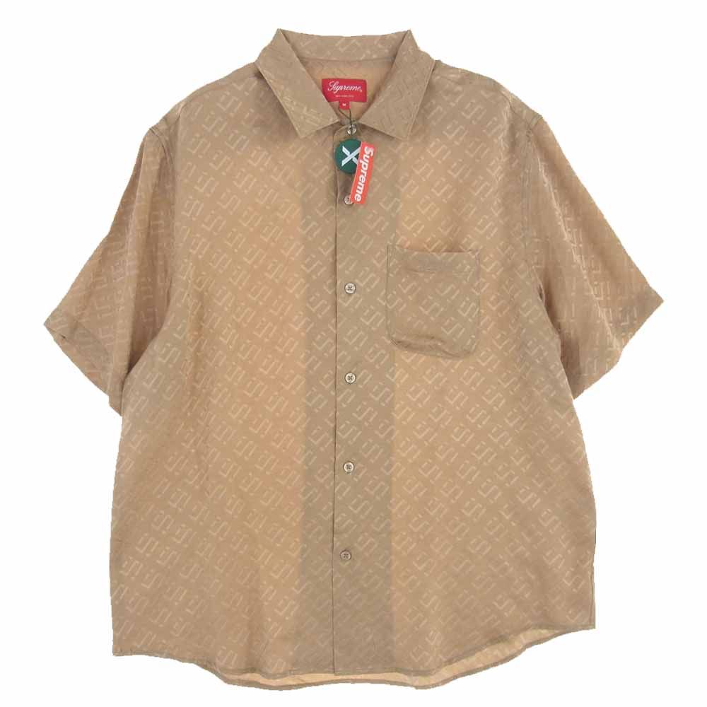 Supreme シュプリーム 半袖シャツ 22SS Tonal Monogram Silk S/S Shirt トーナル モノグラム シルク