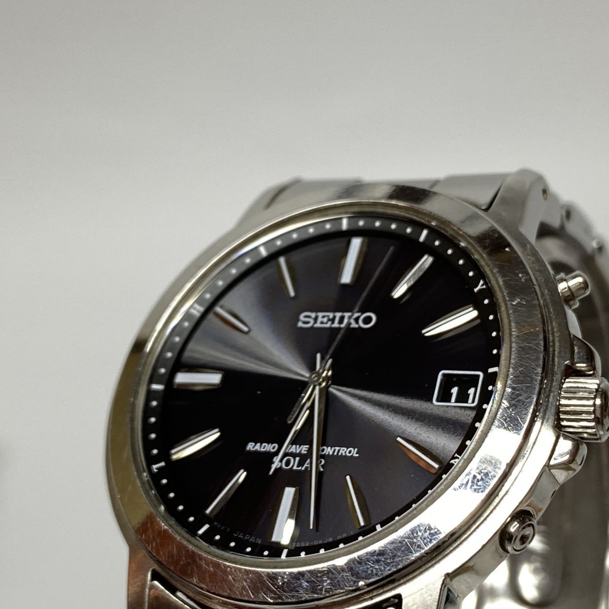 SEIKO セイコー 電波ソーラー 腕時計　文字盤黒　品番7B52-0AK0 SEIKO セイコー 電波ソーラー 腕時計 文字盤黒 品番7B52-0AK0 【公式