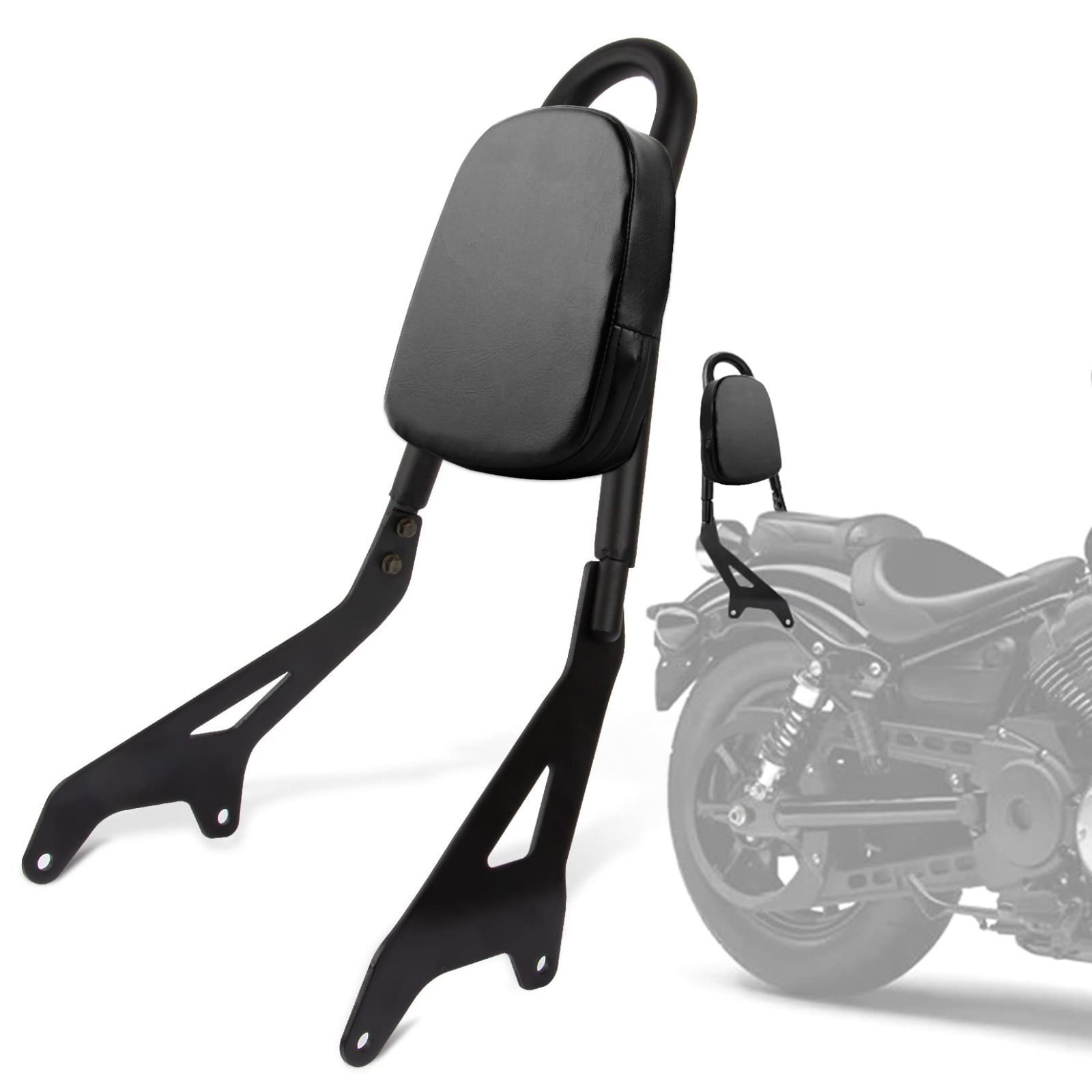 XVS 950 シーシーバー 背もたれ ボルト バックレスト パッド付き オートバイ用 荷物ラック 対応 ヤマハ スター Star ヤマハ XVS950 Bolt XV950 2013年-2020年 2021年 2025年 2025年
