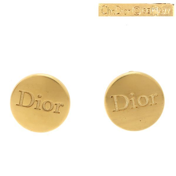 Christian Dior イヤリング GP ラウンド DIOR ロゴ GERMANY ゴールド 