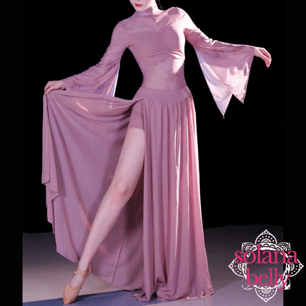 ベリーダンス レッスン着 レース セットアップ ピンク LW0120PK