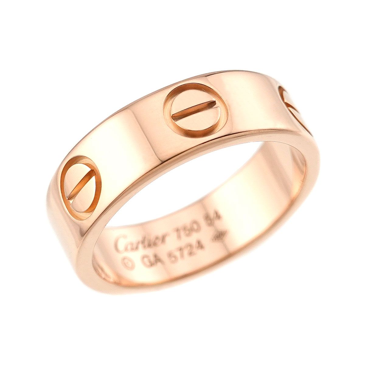 ⭐ 極美品 ✨Cartier K18ゴールド ラブリング 54 CARTIER カルティエ ラブリング ハーフダイヤモンド #54 リング
