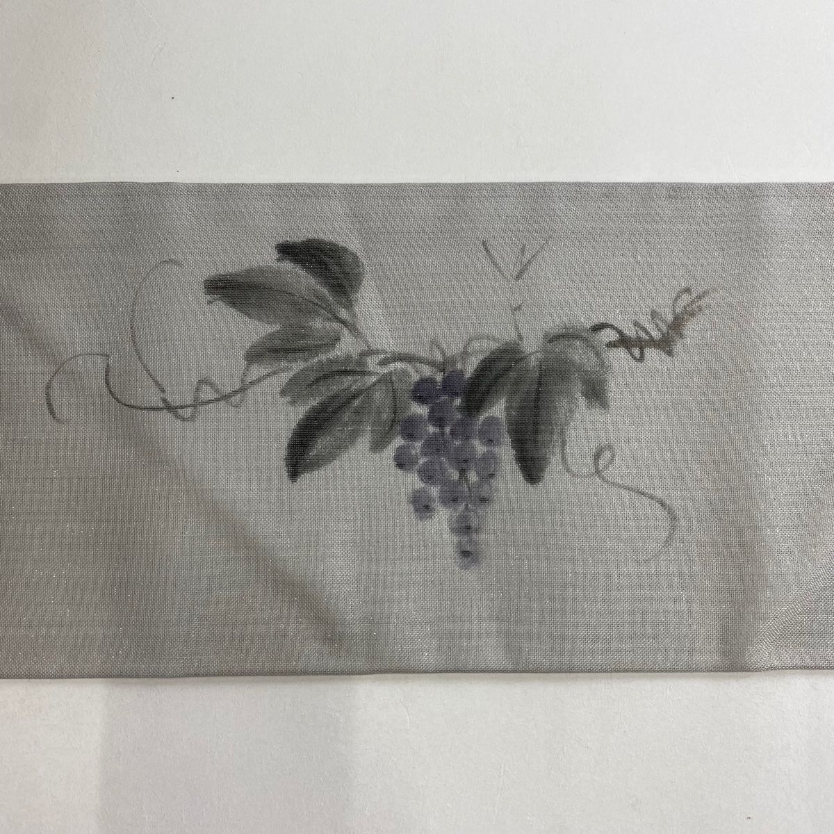 名古屋帯 美品 秀品 落款 夏帯 葡萄 灰色 正絹 【中古】 - メルカリ