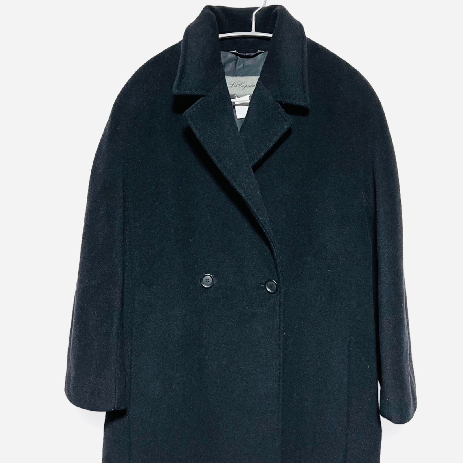 Les Copains ネイビー ロングコート 42