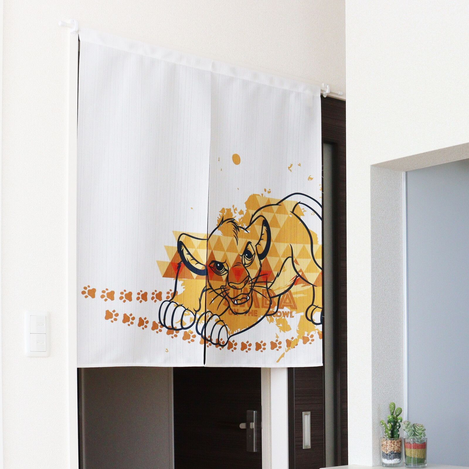 のれん 暖簾 目隠し 間仕切り ディズニー Disney ライオンキング