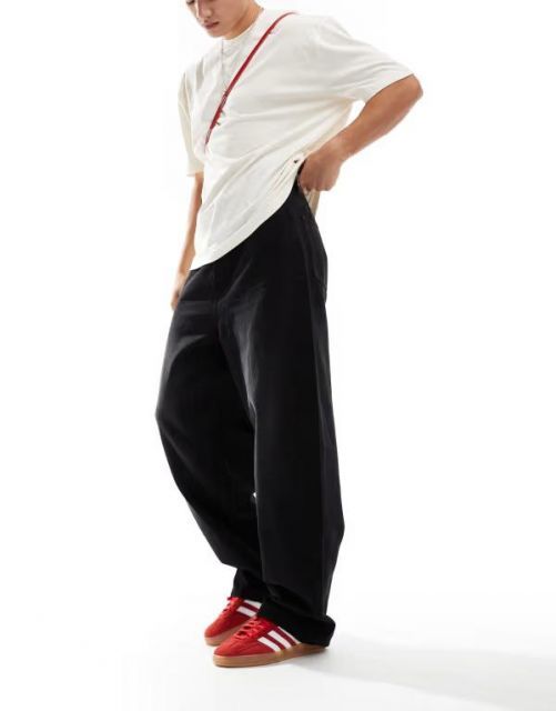 コルージョン メンズ デニムパンツ ボトムス COLLUSION X015 low rise baggy jeans aged wash