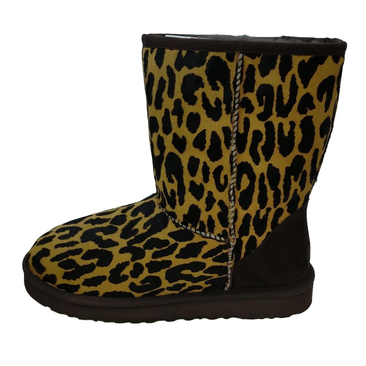 UGG アグ ショートブーツ 240 レディース クラシック ショート エキゾチック 1002790 ベージュ×黒×ダークブラウン 豹柄