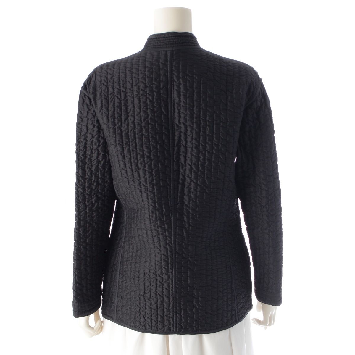 イッセイミヤケ 1995年 95AW コットン シルク ASHA BY MDS キルティング リバーシブル デザイン ブルゾン ジャケット アウター トップス PE54-FD301 ブラック S GULLKHAN_COM