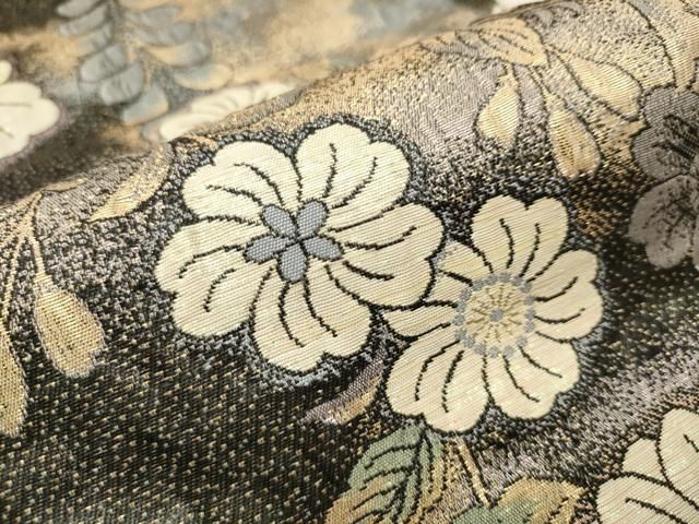 平和屋着物○六通柄袋帯 辻が花 ふくれ織 金糸 正絹 逸品 CAAT0846hy