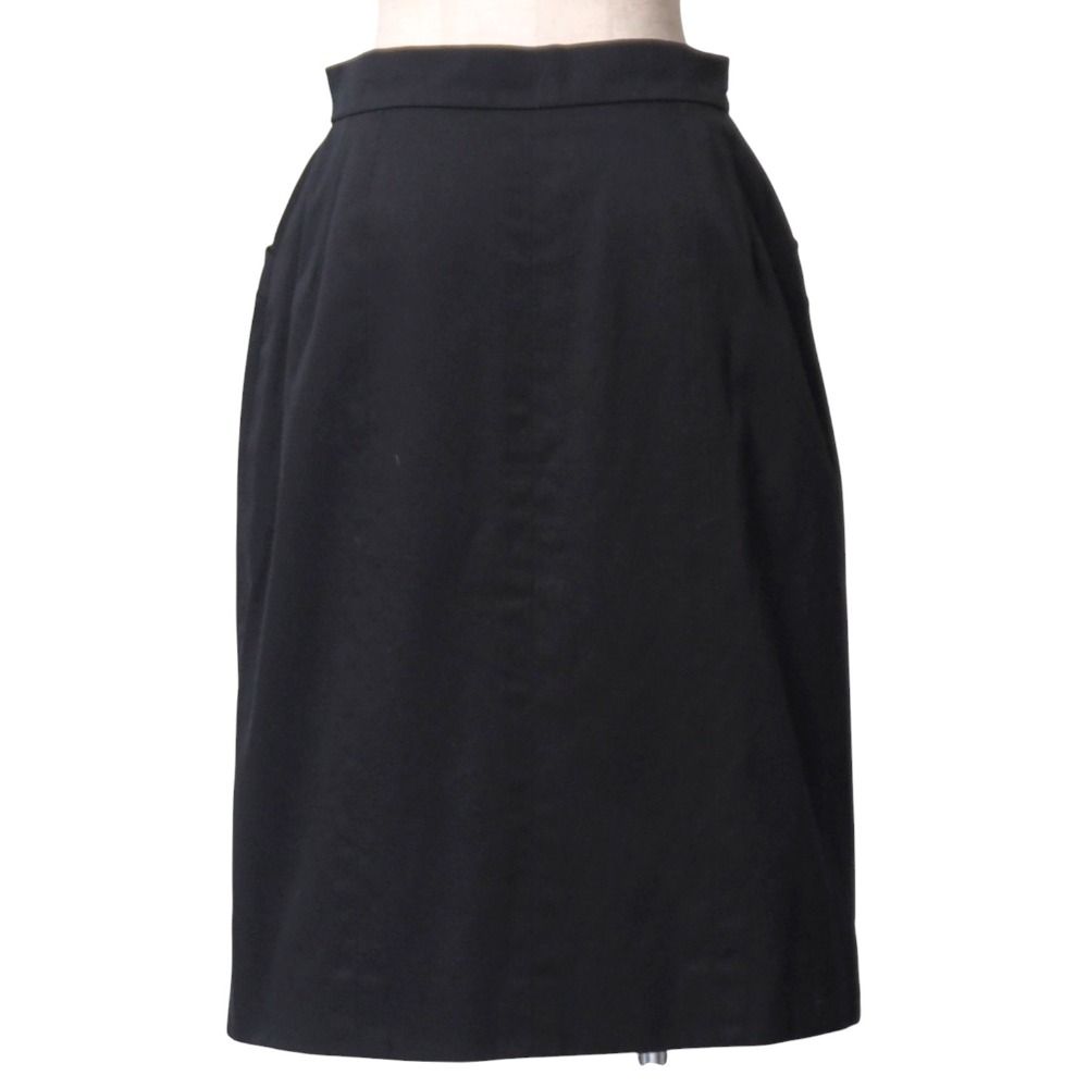 CHANEL シャネル ヴィンテージ スカート サイズ40 CCボタン ココボタン 金ボタン ひざ丈 ラップスカート ブランド古着 20250917 RA6105