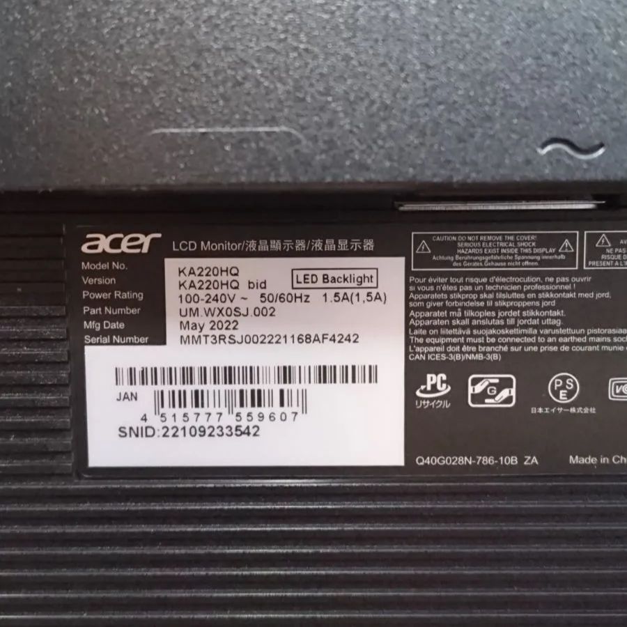未開封　acer KA220HQ 液晶モニター ディスプレー 61m7Yw7madL._UF350,350_QL80_.jpg