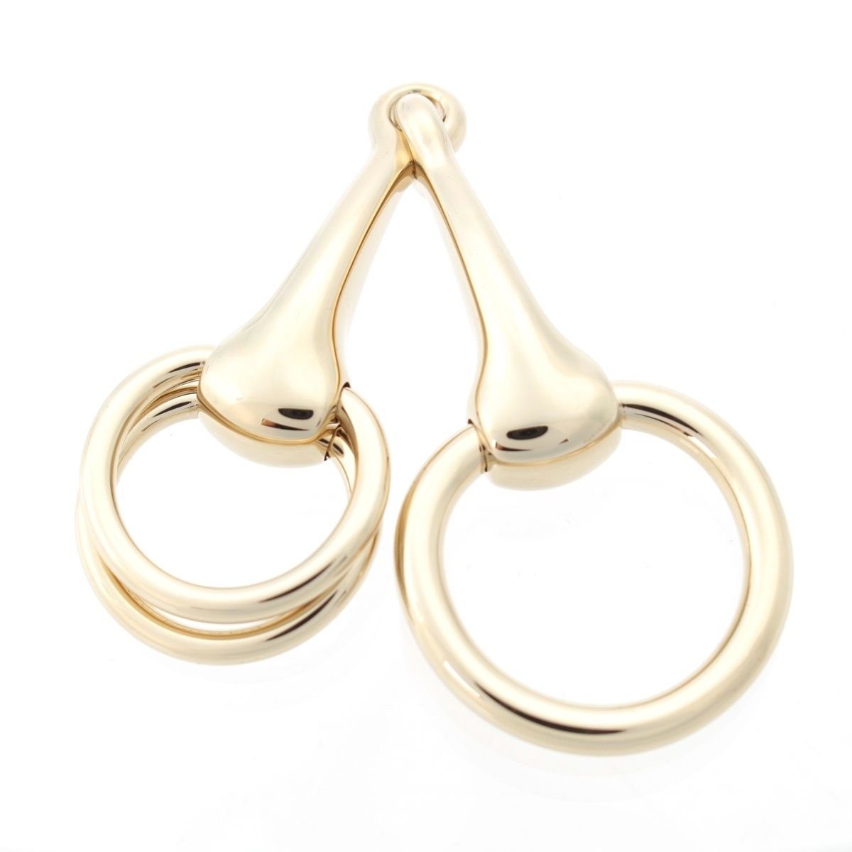 極美品 エルメス モールドゥ スカーフリング ホースビット ゴールド メタル エルメス モールドゥ ホースビット スカーフリング アクセサリー