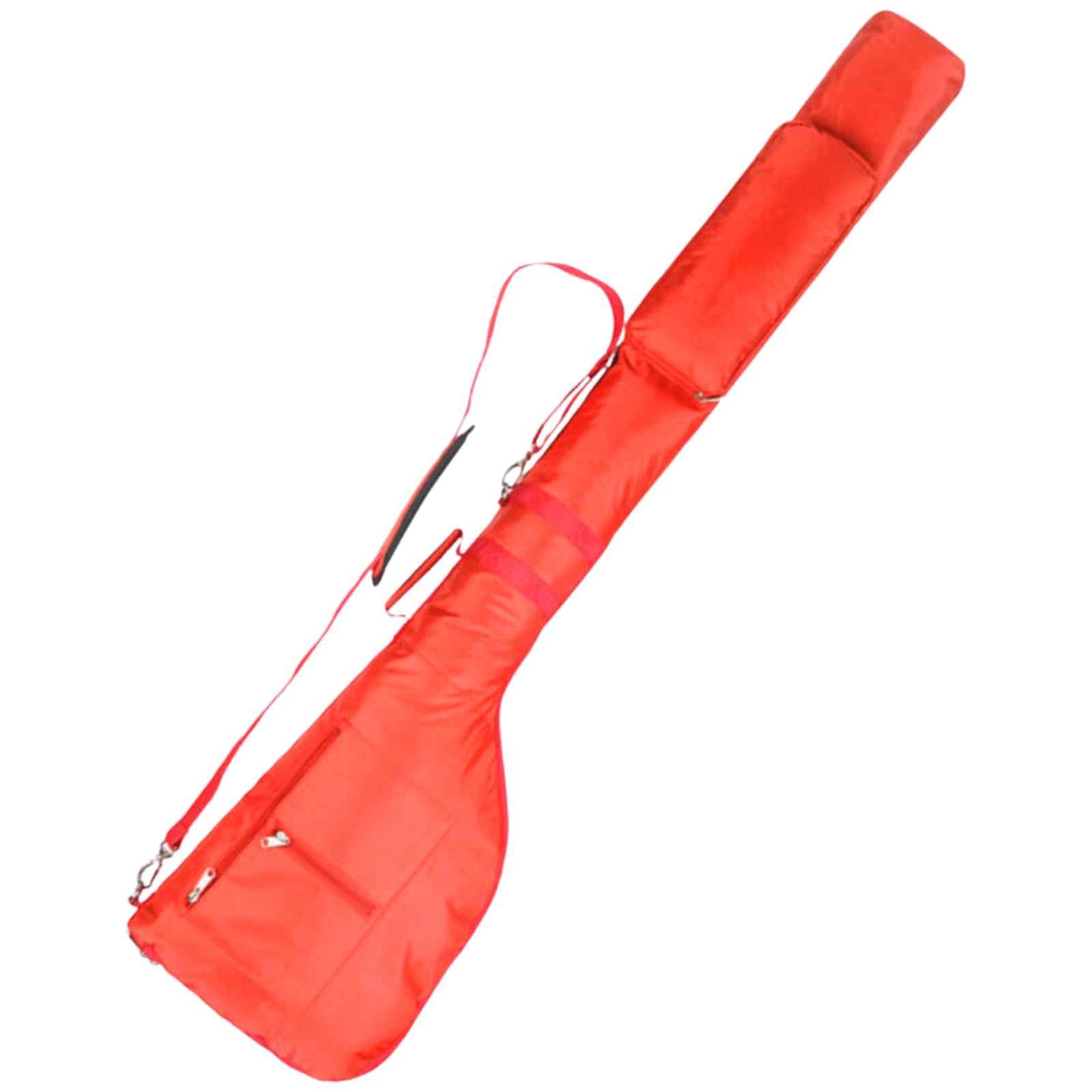 VERUNIS 軽量 ゴルフ クラブ ケース 練習用 ポケット 付き キャディ バッグ ソフト バック キャリー 赤 レッド [レッド]