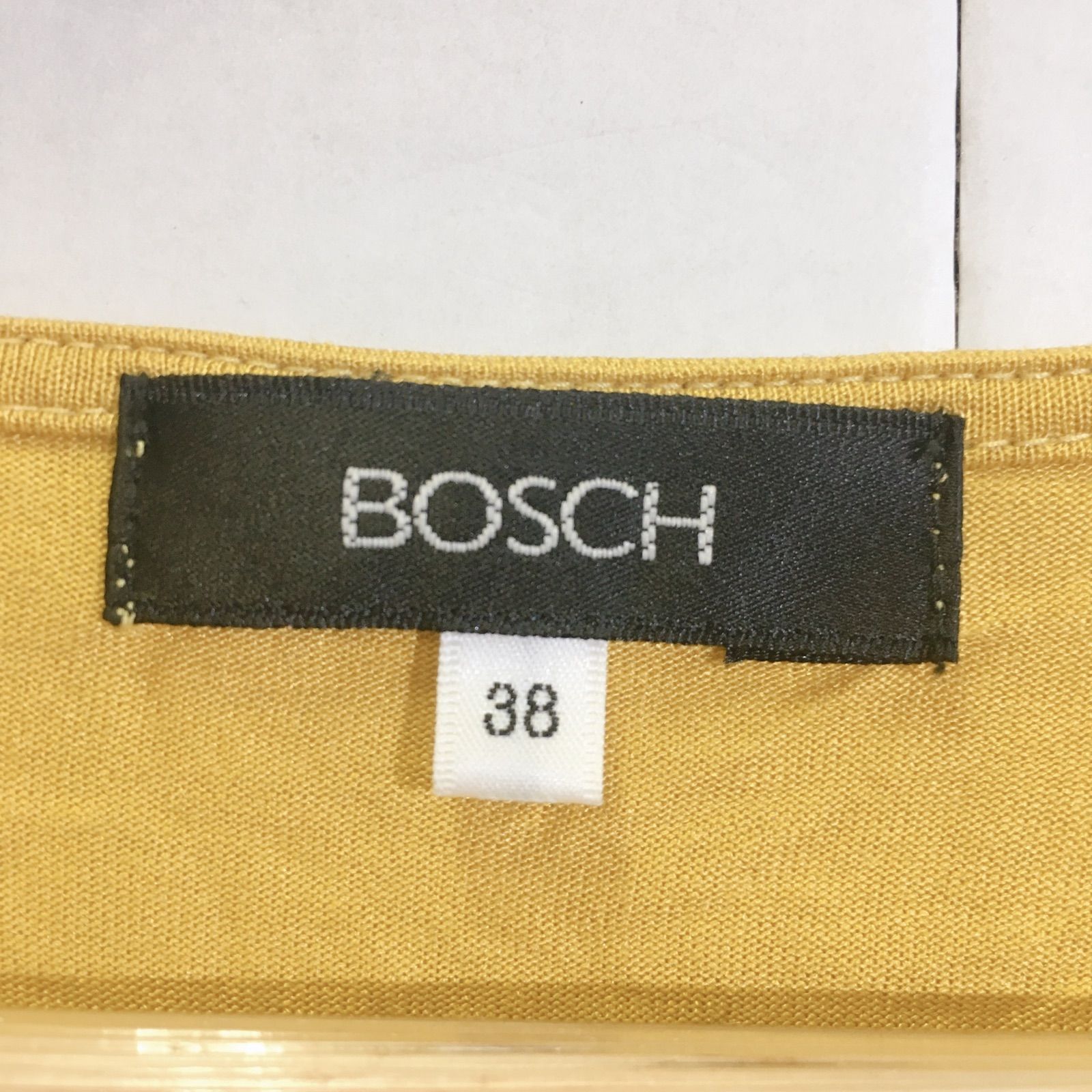 【美品】BOSCH カットソー 長袖 からし色 トップス レディース 38サイズ