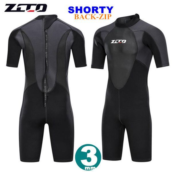 ウエットスーツ メンズ 水着 スプリング ダイビングスーツ ショーティー 3mm 半袖 スイムウエア マリンスポーツzcco12