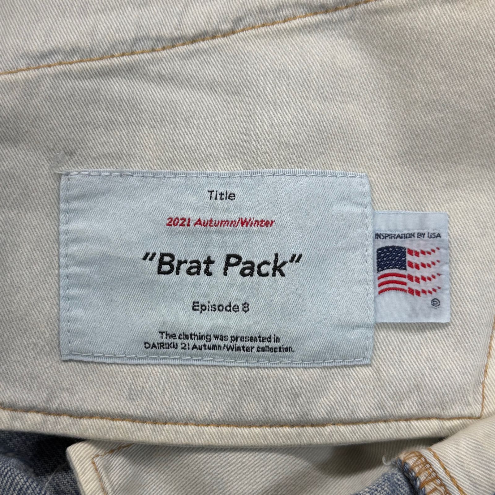 【超美品！】DAIRIKU　デニムパンツ　21AW　Brat Pack 参考上代82500円 DAIRIKU 21aw Brat Pack Repair Straight Denim