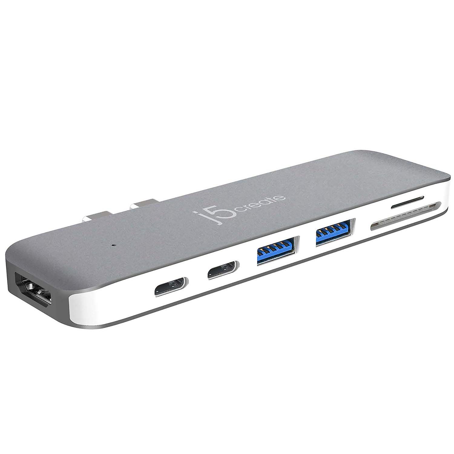 j5create USB-C Thnderbolt3ドッキングステーション MacBook Pro|Air 7in1 Thunderbolt3 PD100W|40Gbps|5K 60Hzｘ1 USB-C 5Gbps 4K 30Hz HDMI USB