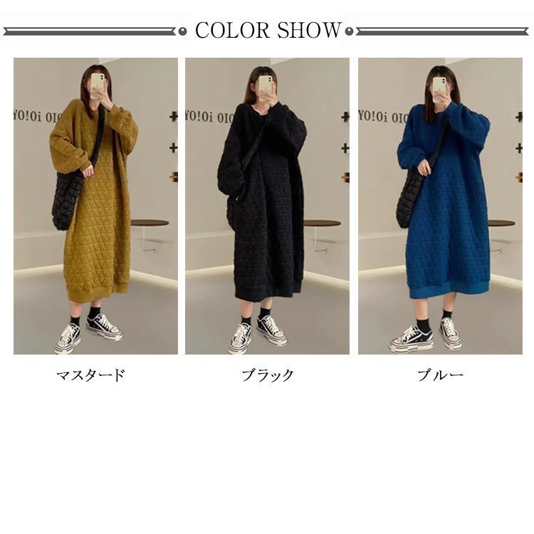 キルティング中綿ワンピース秋冬ロング 楽天市場】ワンピース タートルワンピース キルティング