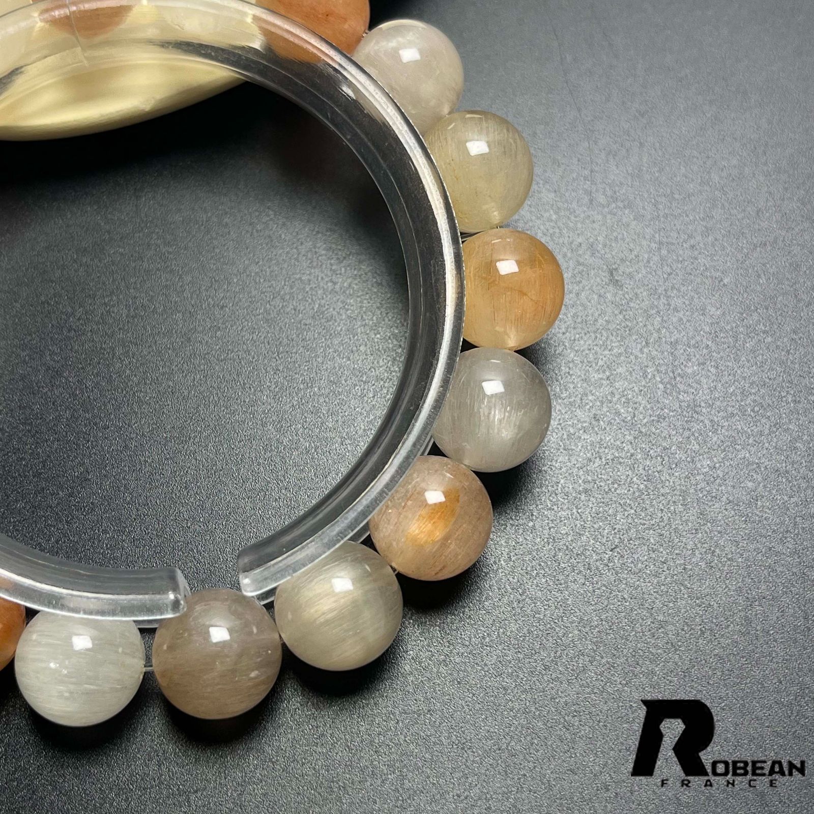 EU製 定価30万円☆ROBEAN・ミックスルチルクォーツ☆ブレスレット 