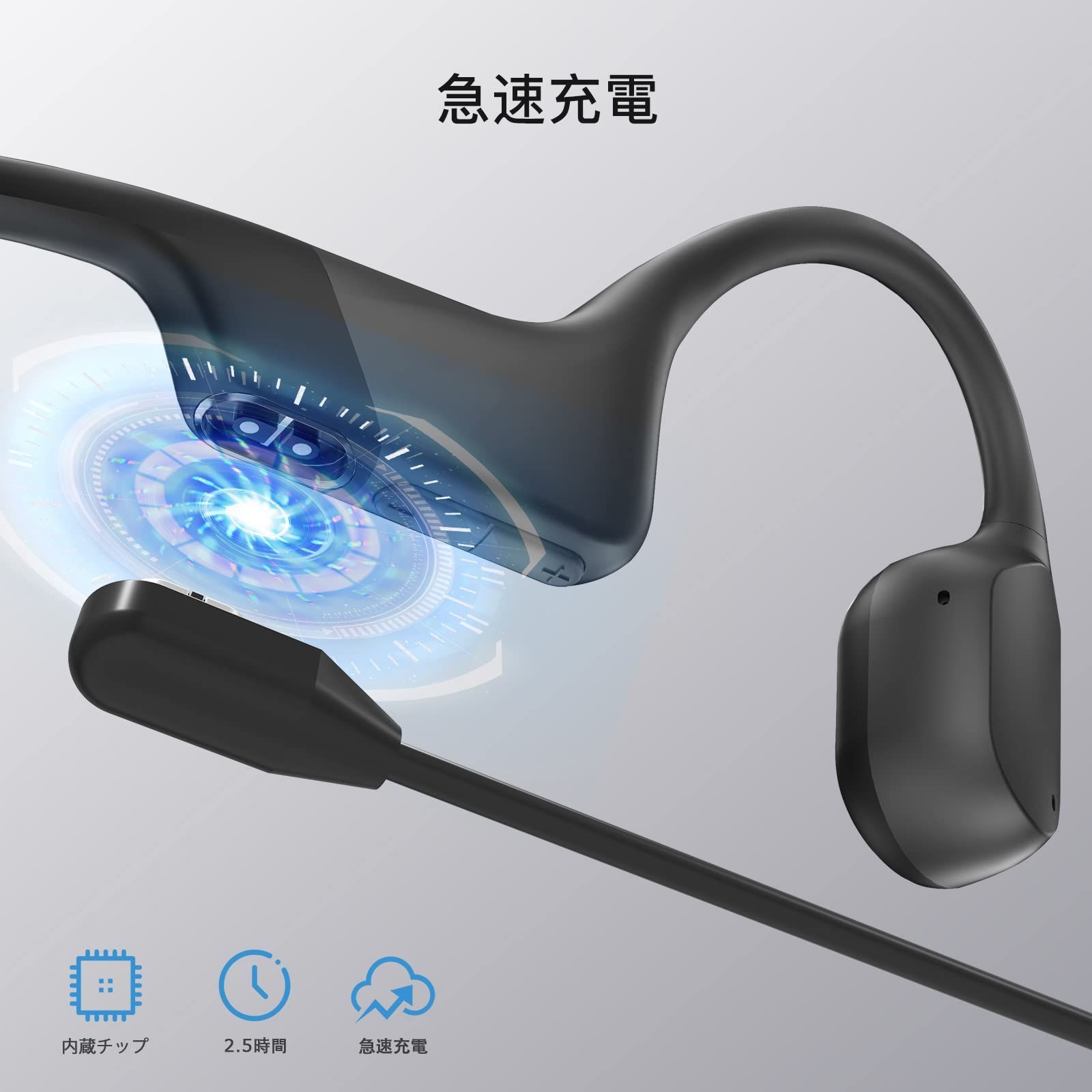 急速充電 Shokz旧AfterShokz OpenRun 骨伝導イヤホン