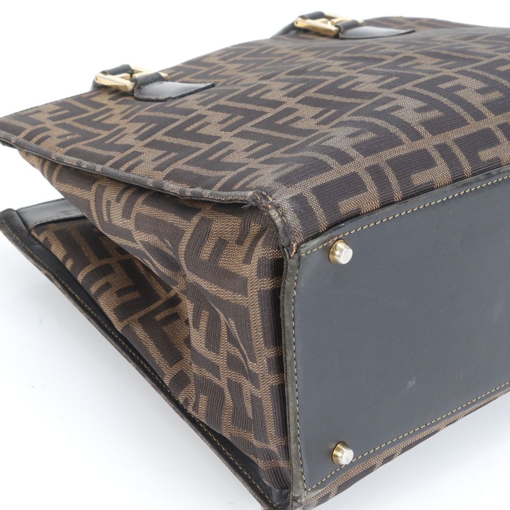 美品 ヴィンテージ フェンディ ズッカ FF レザー トート バッグ 肩掛け  