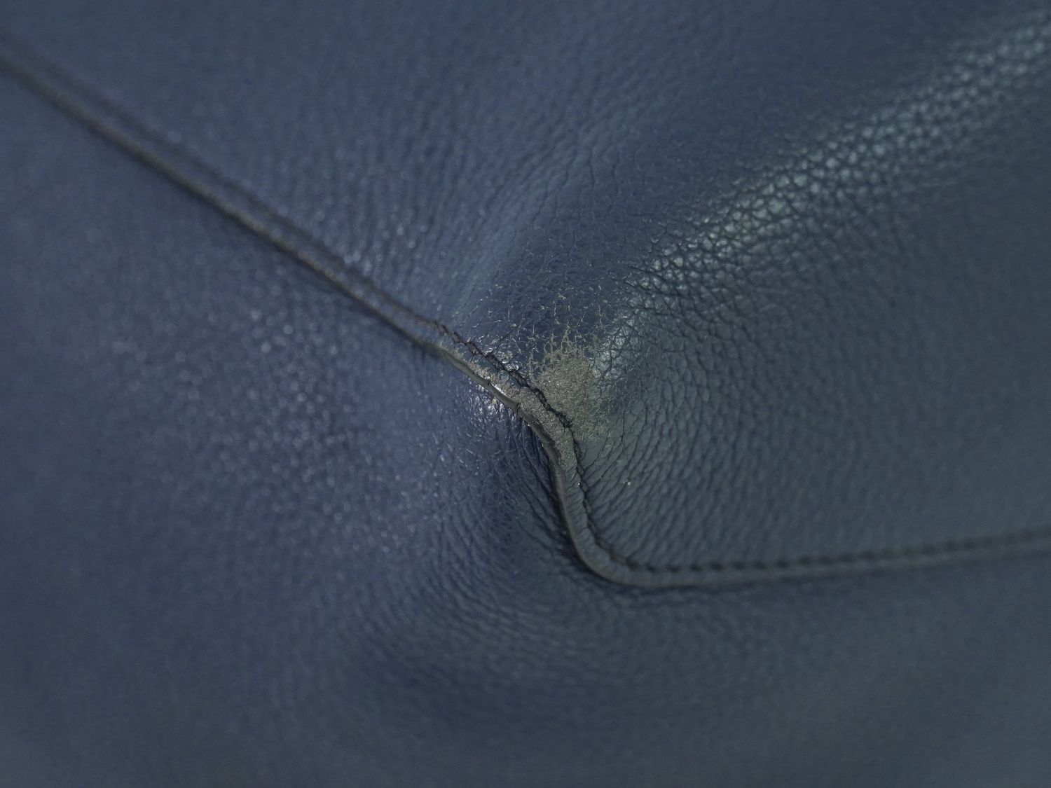 本物 プラダ PRADA レザー ショルダーバッグ トートバッグ ネイビー  