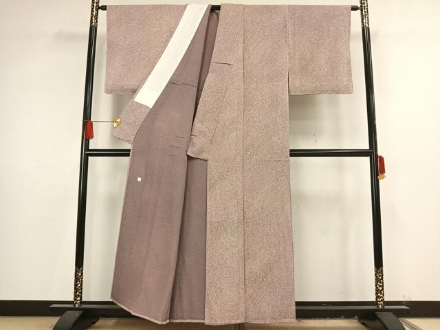 平和屋着物▽本薪蝋染工芸作家 木村勝美 小紋 単衣 霞文 正絹 逸品 未