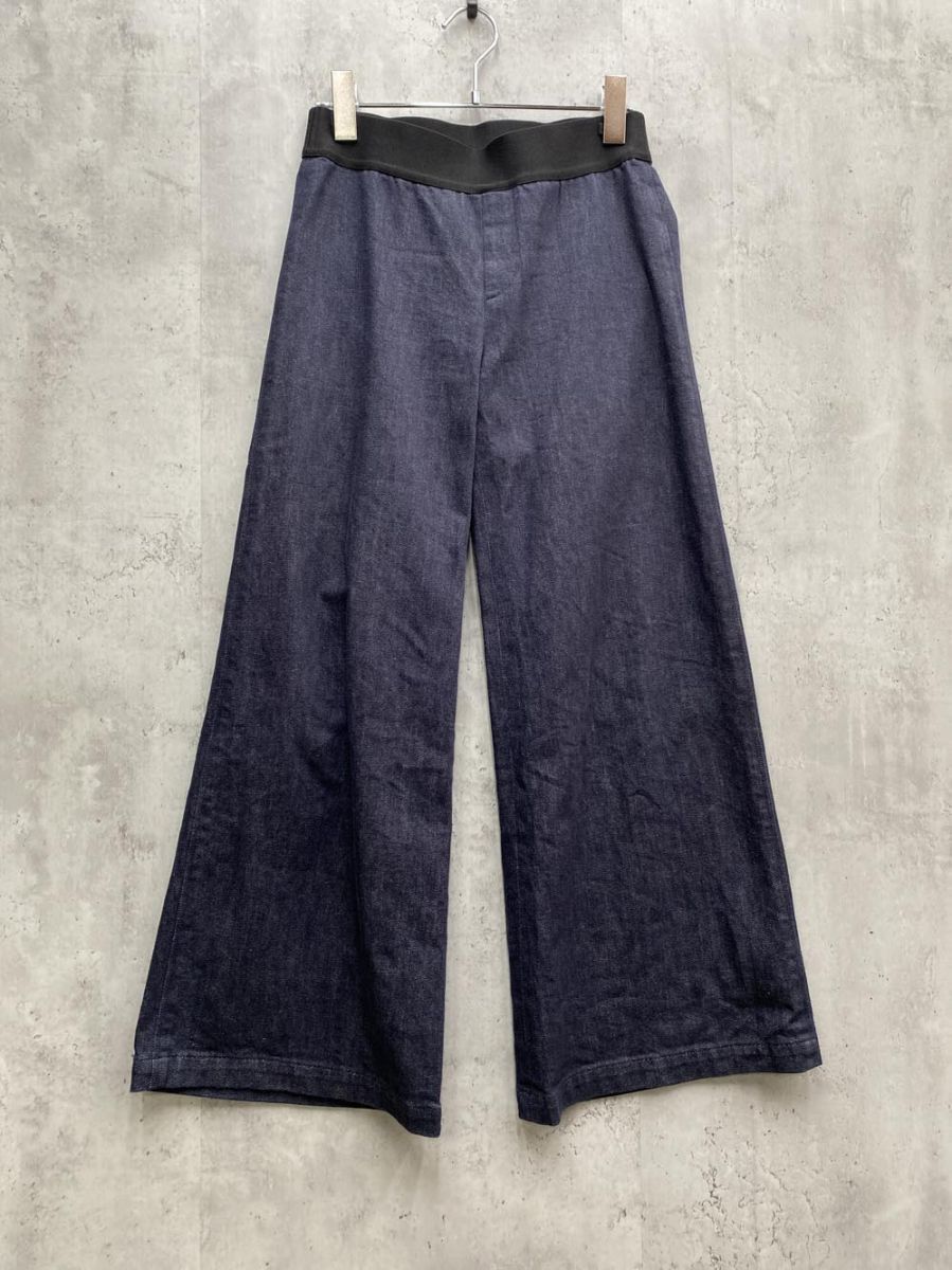 M fil エムフィル ミカコナカムラ 薄手 デニム バギー イージートラウザーズ パンツ size36|紺 レディース