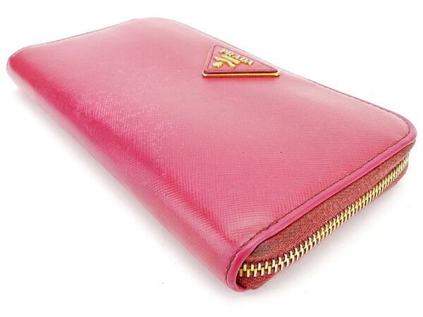 プラダ 長財布 財布 ラウンドファスナー トライアングルロゴ ダーク