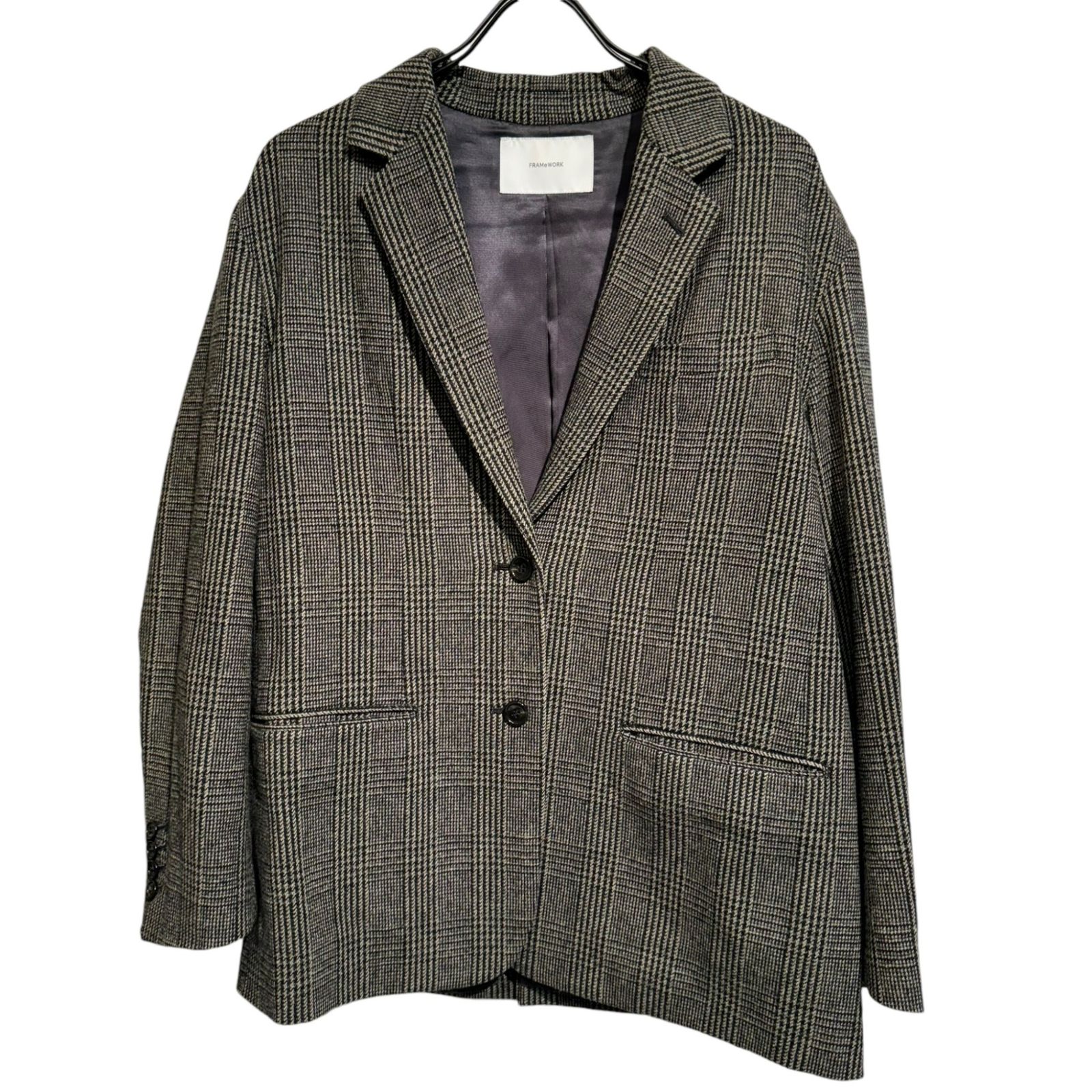 FRAMe WORK グレンチェック ツイードテーラードジャケット 38 【公式通販】