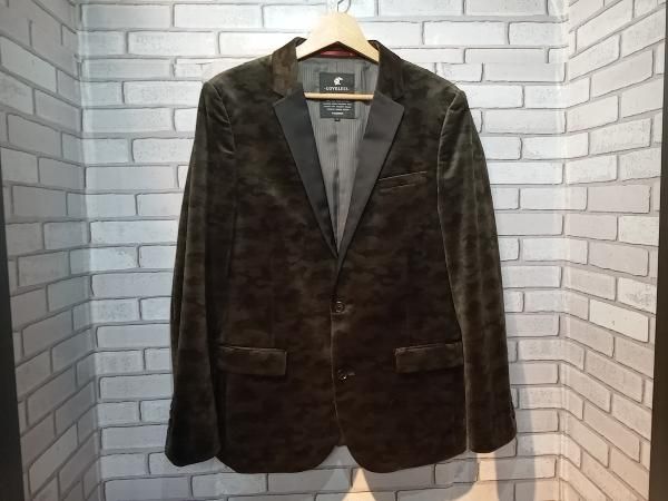 (タグ付美品) ラブレス スエード調 テーラードジャケット カモフラ LOVELESS ラブレス テーラードジャケット カモフラ 迷彩柄 Sサイズ