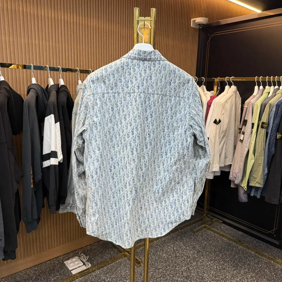 40 サイズ DIOR(ディオール) オブリーク カスリ デニム シャツ DIOR