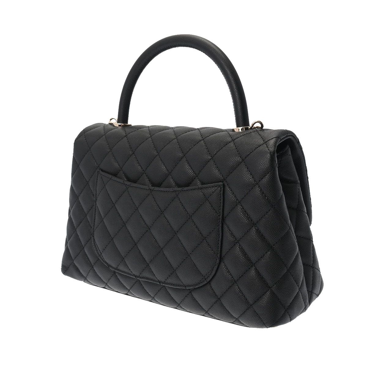 シャネル　マトラッセ　ハンドバッグ　ココマーク　ゴールド金具　レザー　ブラック CHANEL（シャネル） マトラッセ ココマーク チェーン ショルダーバッグ