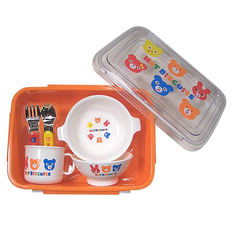 【新着商品】ミキハウス ホットビスケッツ(MIKIHOUSE HOT BISCUITS) 【箱付】 ランチボックスセット オレンジ76-1042-347