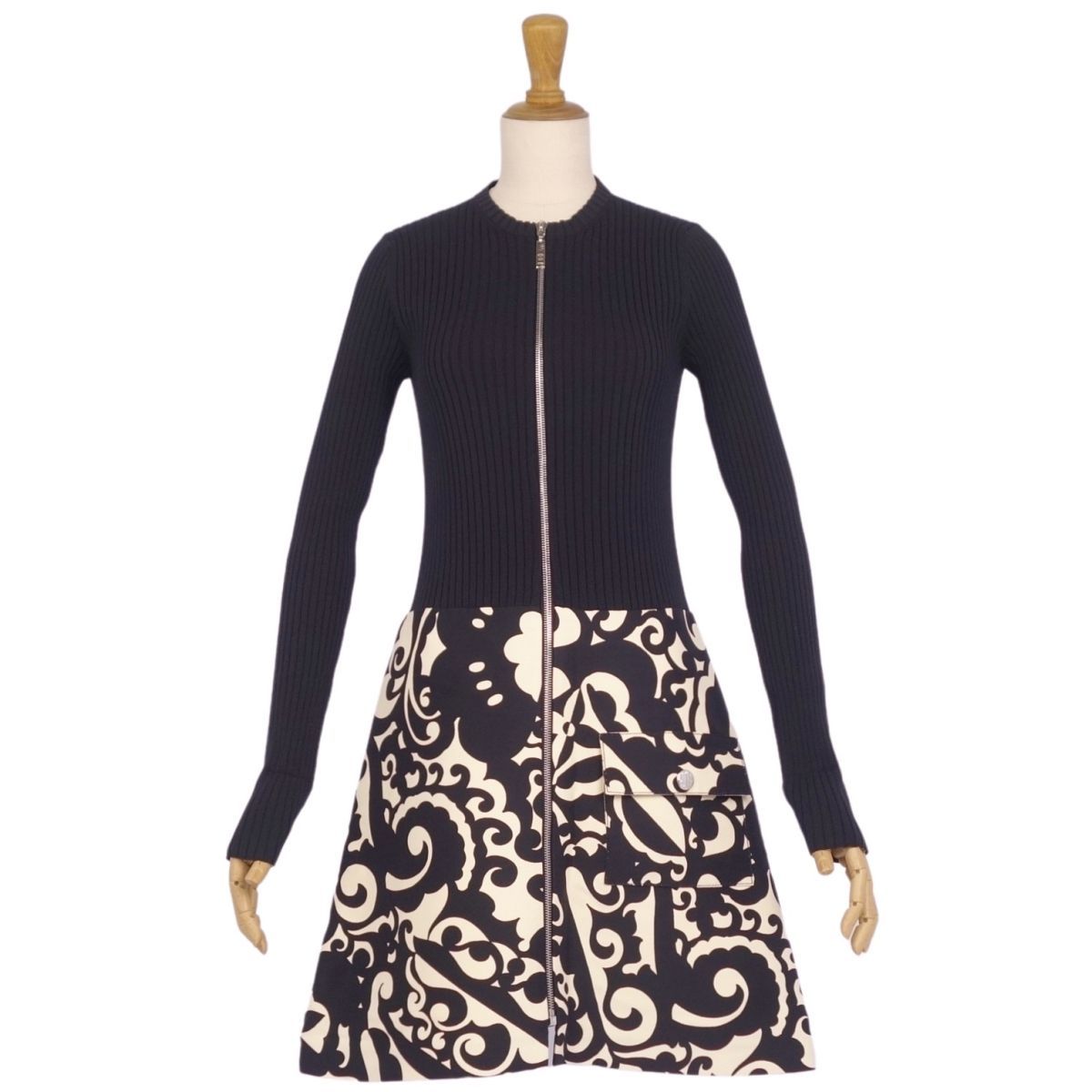 極美品 ルイヴィトン LOUIS VUITTON ワンピース ドレス ニット ロ
