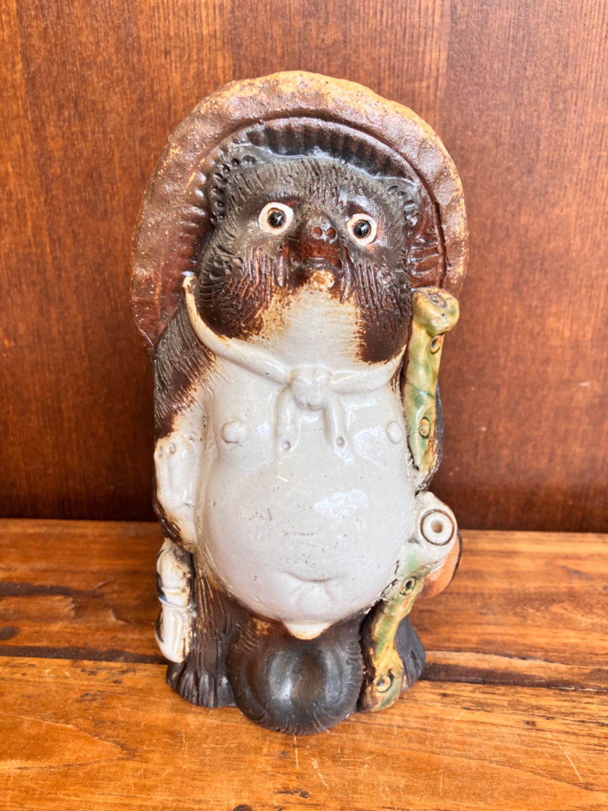 委託品ソ 信楽焼 たぬき 中古品 たぬきの置物 陶器 置物 オブジェ 飾り 